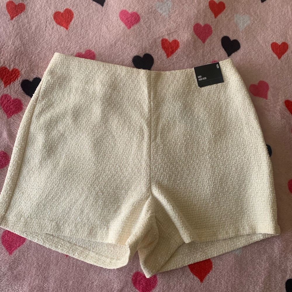 Express Tweed High Waisted Shorts